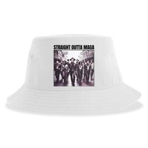 Straight Outta Maga Funny Trump 2024 Sustainable Bucket Hat