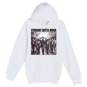 Straight Outta Maga Funny Trump 2024 Premium Pullover Hoodie