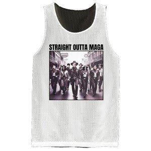 Straight Outta Maga Funny Trump 2024 Mesh Reversible Basketball Jersey Tank