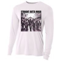 Straight Outta Maga Funny Trump 2024 Cooling Performance Long Sleeve Crew