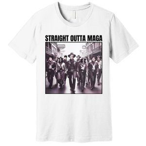 Straight Outta Maga Funny Trump 2024 Premium T-Shirt