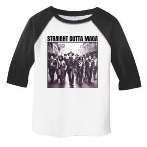 Straight Outta Maga Funny Trump 2024 Toddler Fine Jersey T-Shirt