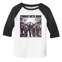 Straight Outta Maga Funny Trump 2024 Toddler Fine Jersey T-Shirt