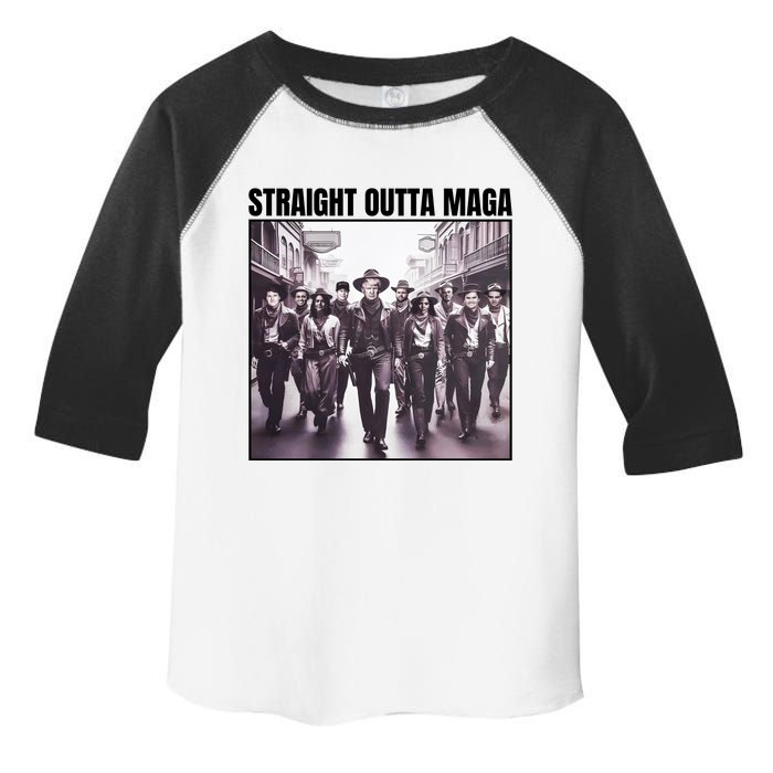 Straight Outta Maga Funny Trump 2024 Toddler Fine Jersey T-Shirt