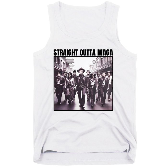 Straight Outta Maga Funny Trump 2024 Tank Top