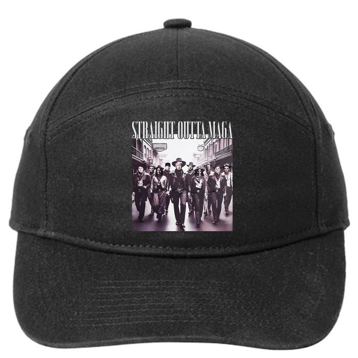 Straight Outta Maga Funny Trump 2024 7-Panel Snapback Hat