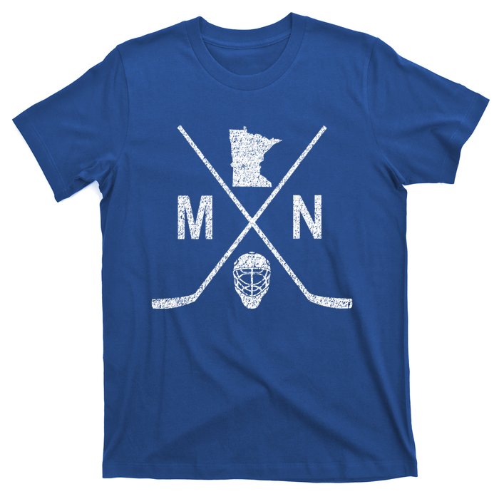 State Of Mn Hockey Gift Vintage Look Gift T-Shirt