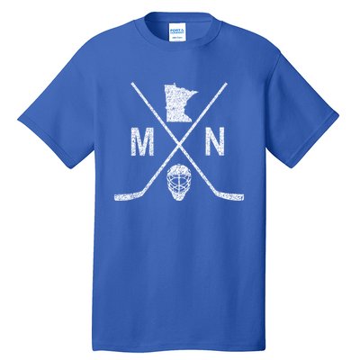 State Of Mn Hockey Gift Vintage Look Gift Tall T-Shirt