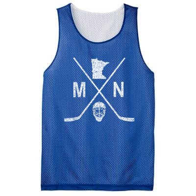 State Of Mn Hockey Gift Vintage Look Gift Mesh Reversible Basketball Jersey Tank