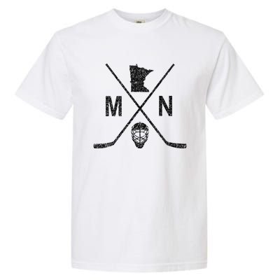 State Of Mn Hockey Gift Vintage Look Gift Garment-Dyed Heavyweight T-Shirt