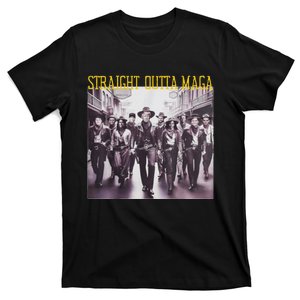 Straight Outta Maga Western Cowboy Outfit Trump 2024 T-Shirt