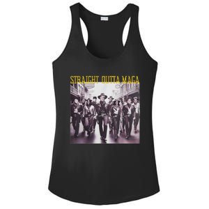 Straight Outta Maga Western Cowboy Outfit Trump 2024 Ladies PosiCharge Competitor Racerback Tank