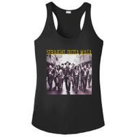 Straight Outta Maga Western Cowboy Outfit Trump 2024 Ladies PosiCharge Competitor Racerback Tank