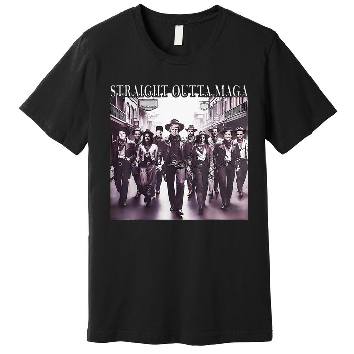 Straight Outta Maga Funny Trump 2024 Premium T-Shirt