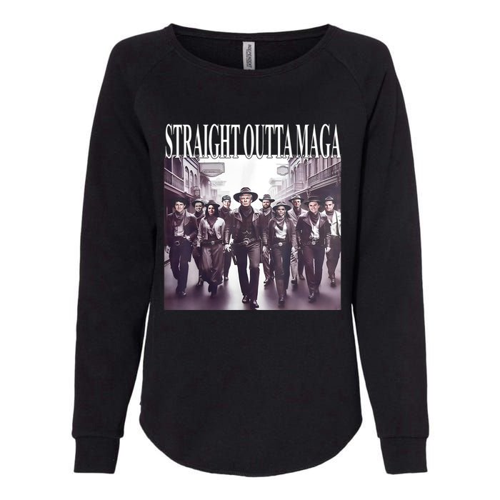 Straight Outta Maga Funny Trump 2024 Womens California Wash Sweatshirt