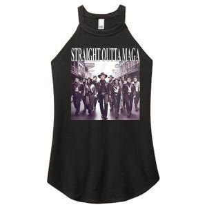 Straight Outta Maga Funny Trump 2024 Women's Perfect Tri Rocker Tank