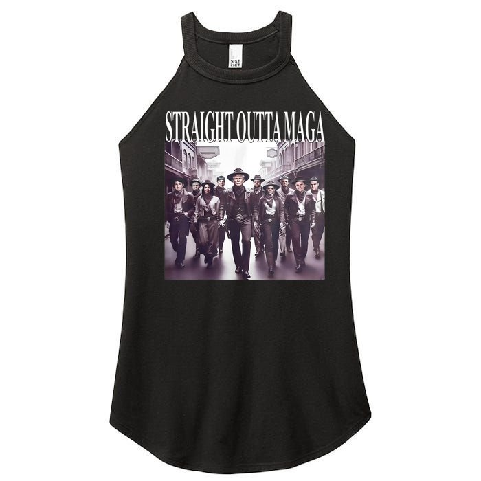 Straight Outta Maga Funny Trump 2024 Women's Perfect Tri Rocker Tank