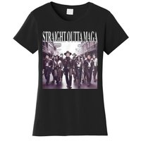 Straight Outta Maga Funny Trump 2024 Women's T-Shirt