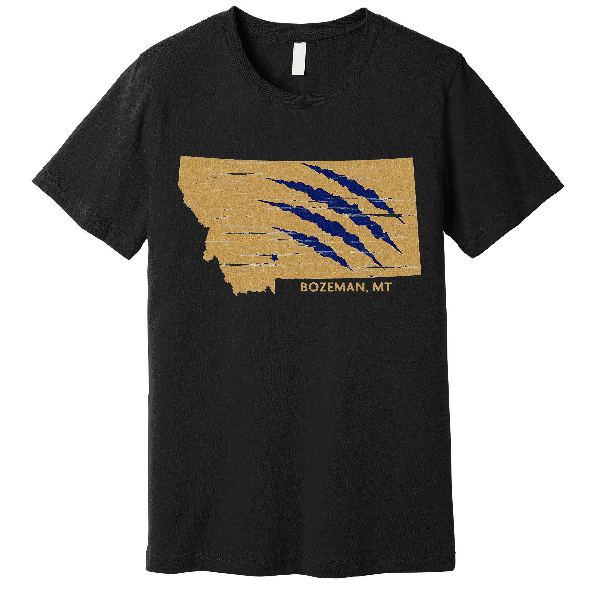 State Of Montana Wild Animal Bobcat Bear Big Cat Scratch Premium T-Shirt