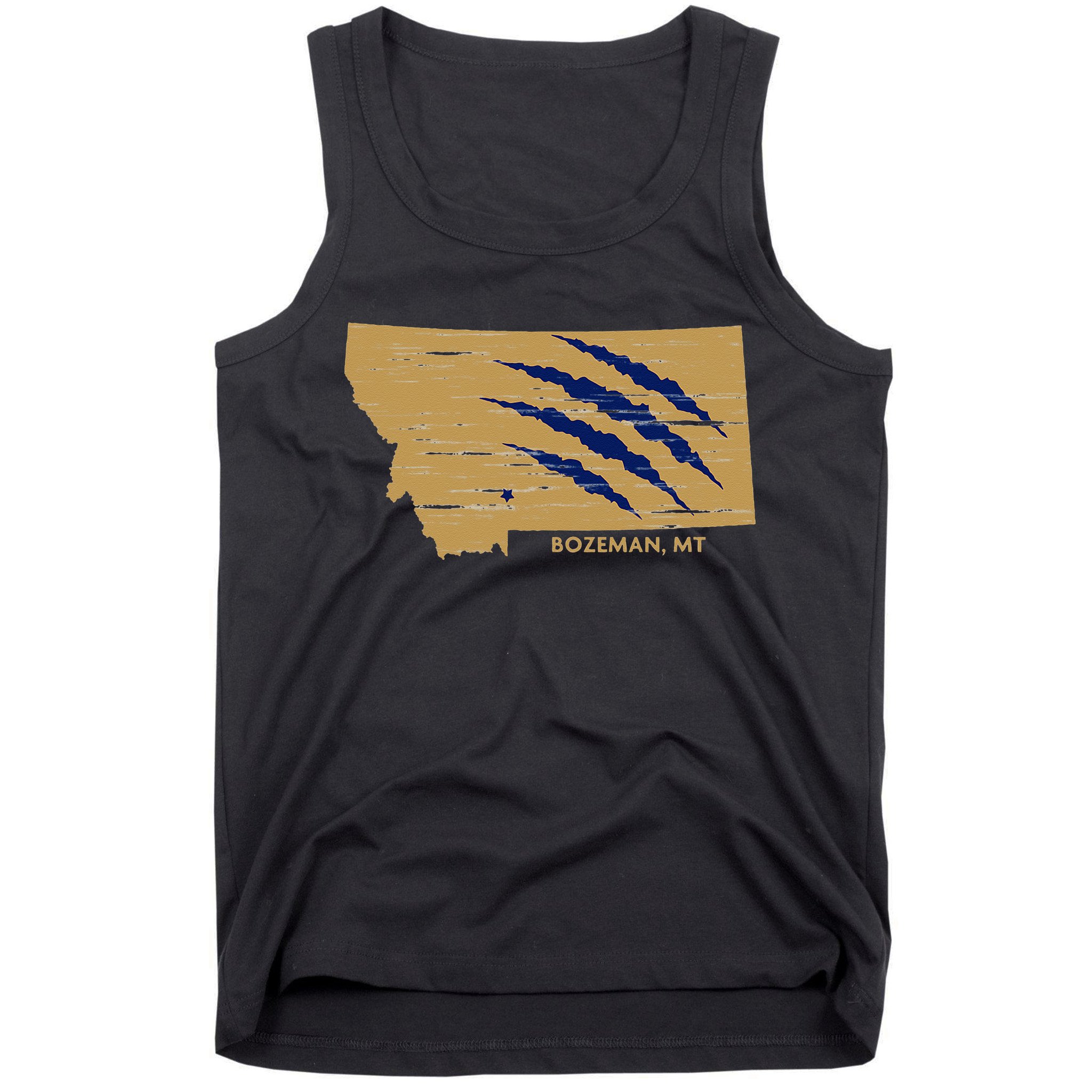 State Of Montana Wild Animal Bobcat Bear Big Cat Scratch Tank Top