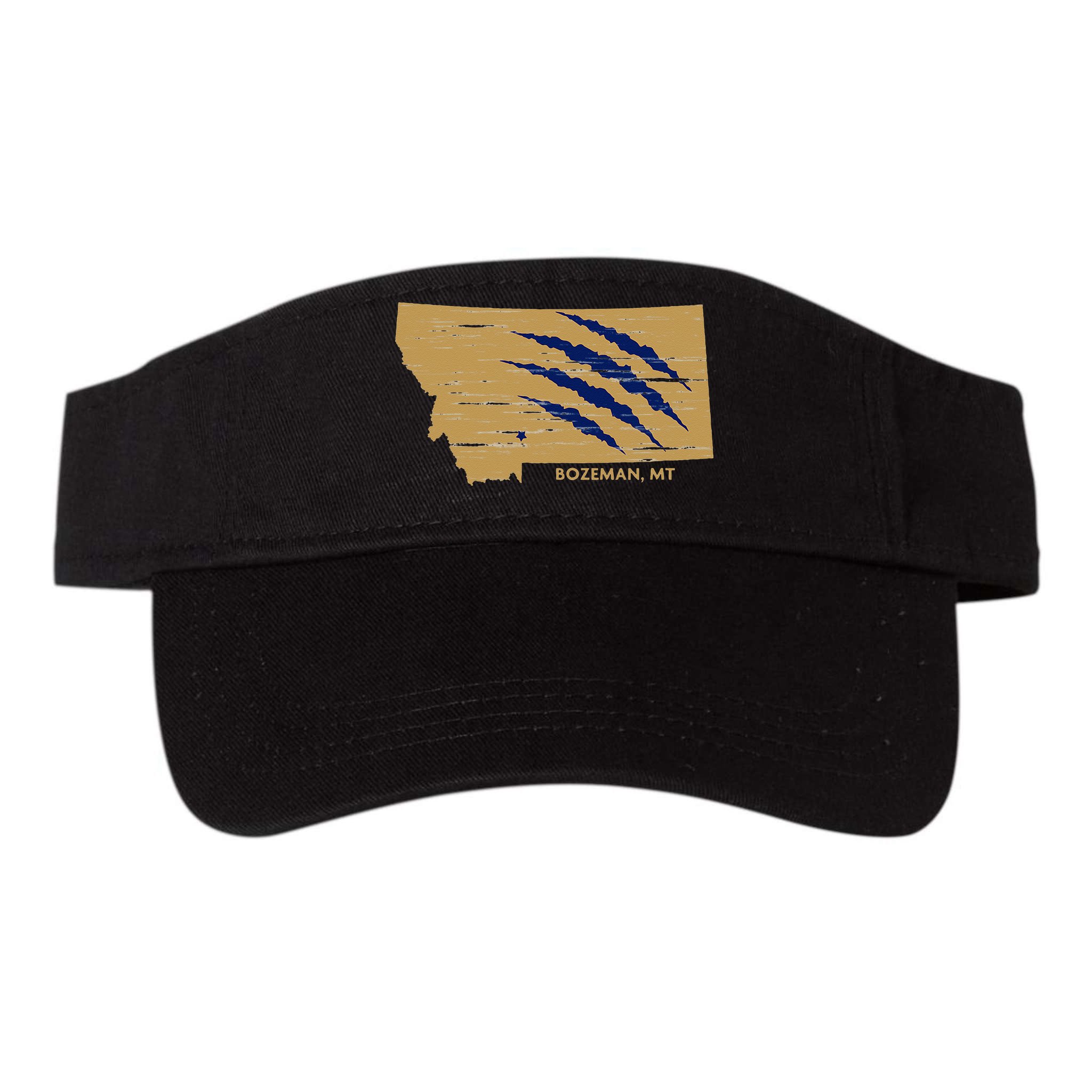 State Of Montana Wild Animal Bobcat Bear Big Cat Scratch Visor