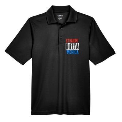 Straight Outta Merica 4th Of July Men's Origin Performance Pique Polo