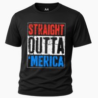 Straight Outta Merica 4th Of July Cooling Performance Crew T-Shirt