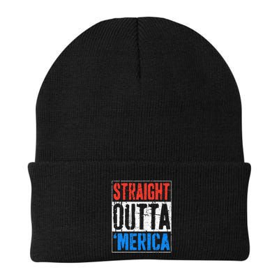 Straight Outta Merica 4th Of July Beanie