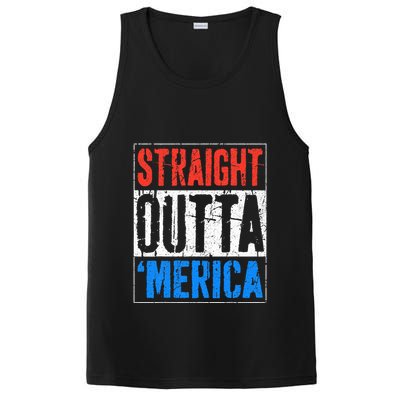 Straight Outta Merica 4th Of July PosiCharge Competitor Tank