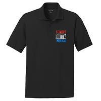 Straight Outta Merica 4th Of July PosiCharge RacerMesh Polo