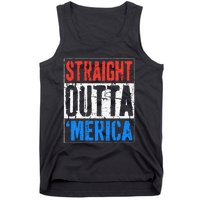 Straight Outta Merica 4th Of July Tank Top