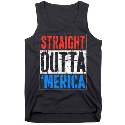 Straight Outta Merica 4th Of July Tank Top