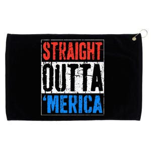 Straight Outta Merica 4th Of July Grommeted Golf Towel