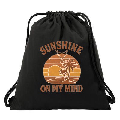 Sunshine on My Mind Drawstring Bag