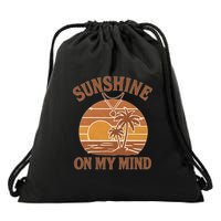 Sunshine on My Mind Drawstring Bag