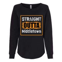 Straight Outta Middletown Ohio USA Retro Distressed Vintage Womens California Wash Sweatshirt