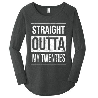 Straight Outta My Twenties  Funny 20th Birthday Gift Women's Perfect Tri Tunic Long Sleeve Shirt