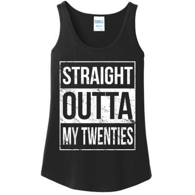 Straight Outta My Twenties  Funny 20th Birthday Gift Ladies Essential Tank