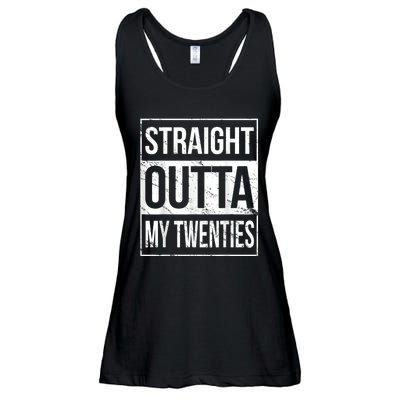 Straight Outta My Twenties  Funny 20th Birthday Gift Ladies Essential Flowy Tank