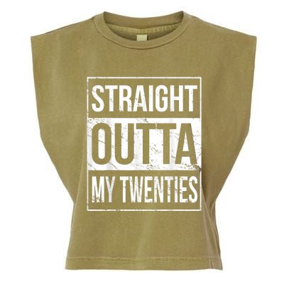 Straight Outta My Twenties  Funny 20th Birthday Gift Garment-Dyed Women's Muscle Tee