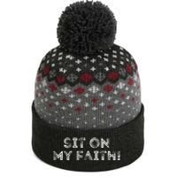 Sit On My Faith Meme The Baniff Cuffed Pom Beanie