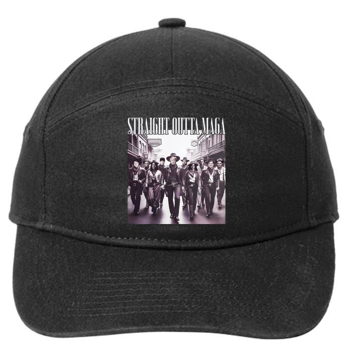 Straight Outta Maga Funny Trump 2024 7-Panel Snapback Hat