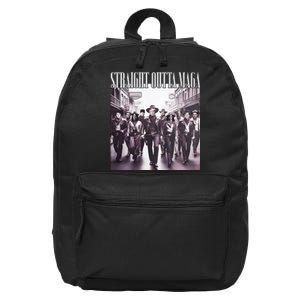 Straight Outta Maga Funny Trump 2024 16 in Basic Backpack