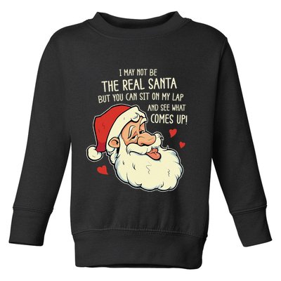 Sit On My Lap Funny Rude Xmas Naughty Christmas Toddler Sweatshirt