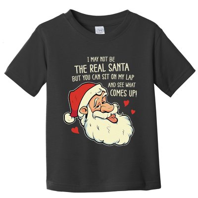 Sit On My Lap Funny Rude Xmas Naughty Christmas Toddler T-Shirt
