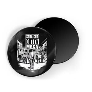 Straight Outta Maga Funny Trump 2024 Magnet