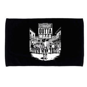 Straight Outta Maga Funny Trump 2024 Microfiber Hand Towel