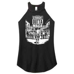 Straight Outta Maga Funny Trump 2024 Women's Perfect Tri Rocker Tank