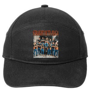 Straight Outta Maga Funny Trump 2024 7-Panel Snapback Hat