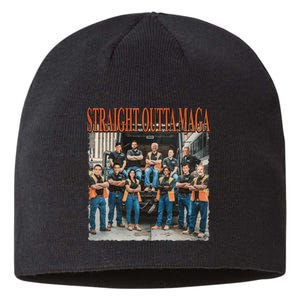 Straight Outta Maga Funny Trump 2024 Sustainable Beanie